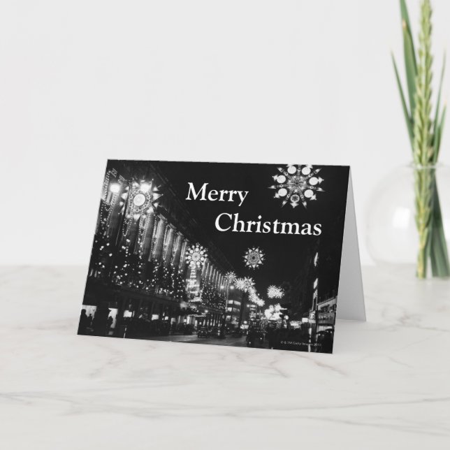 26th November 1960: City Christmas Lights Holiday Card (Front)