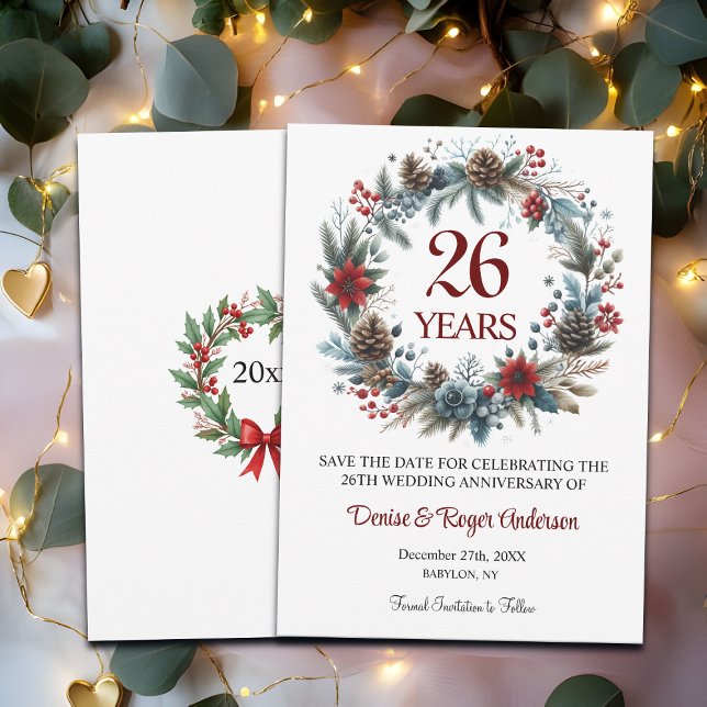 26th Wedding Anniversary Winter Save The Date (Creator Uploaded)