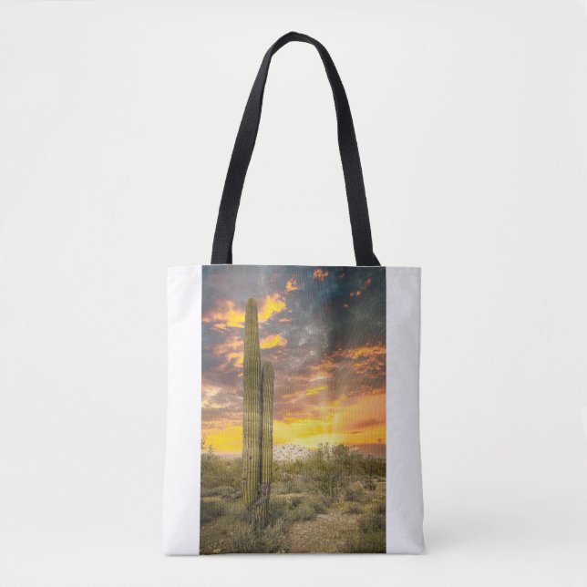 2706-Arizona Desert Landscape at Sunset Tote Bag (Front)