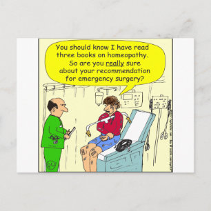 271 homaeopathic surgery cartoon postcard