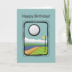 2729 Framed Golf Birthday Card