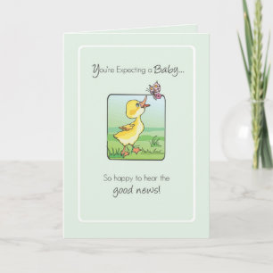 2783 Duck Butterfly Good News Expecting Baby Card
