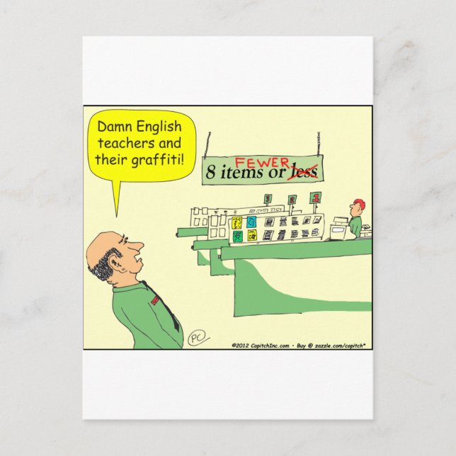 278 English Teacher Cartoon in colour Postcard (Front)