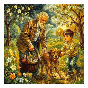 27.03" x 27.03 Grandpa Rainy Day Photo Print