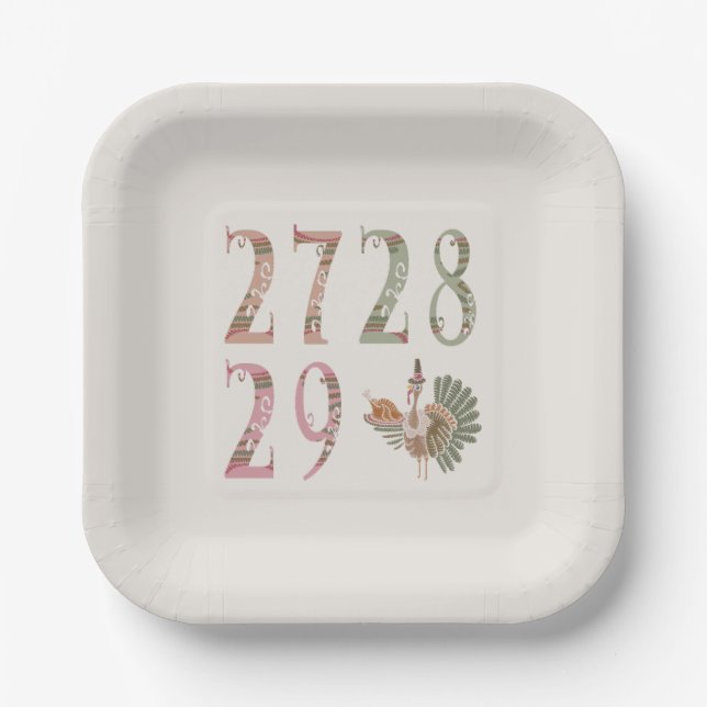 27 28 29 Turkey | Community Sharing of Blessings Paper Plate (Front)