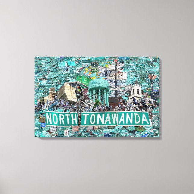 27.50" x 17.75 Stretched Canvas - Streets of NT (Front)