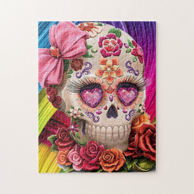 27.9 cm x 35.5 cm Skull Puzzle with Gift Box, 252p (Vertical)
