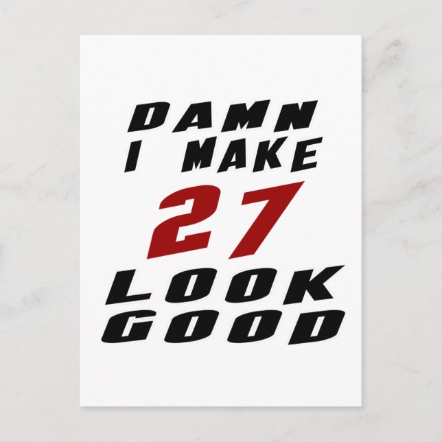 27 Birthday Designs Postcard (Front)