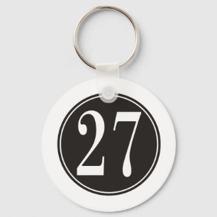 #27 Black Circle Key Ring