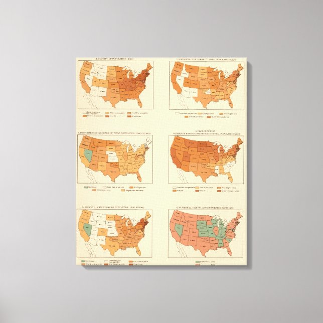 27 Density, urban, increase, whites Canvas Print (Front)