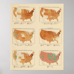 27 Density, urban, increase, whites Poster