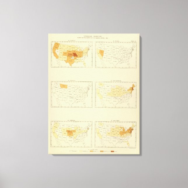 27 Interstate migration 1890 MONJ Canvas Print (Front)