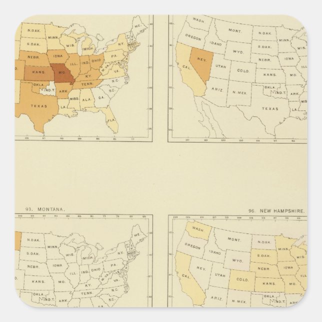 27 Interstate migration 1890 MONJ Square Sticker (Front)