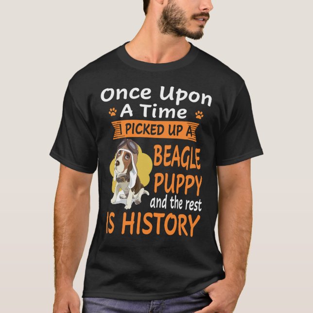 27 One Upon A Time  Beagle Puppy T-Shirt (Front)