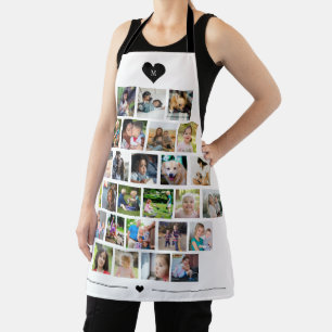 27 photo collage grid monogrammed apron