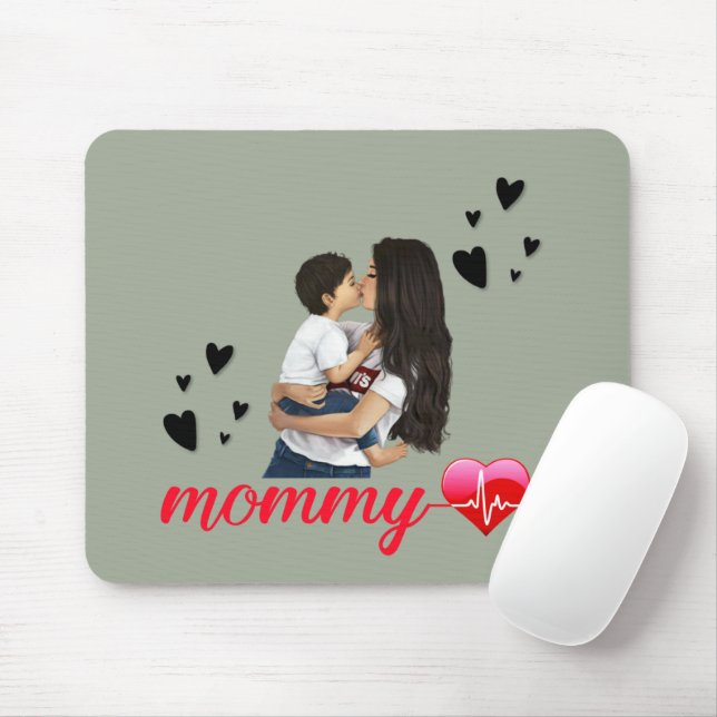 27.Proud mom,mothers day,mom birthday,gift for mom Mouse Mat (With Mouse)