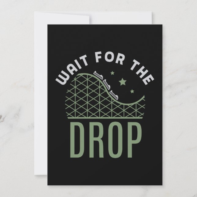 27.Roller coaster Wait For The Drop Save The Date (Front)