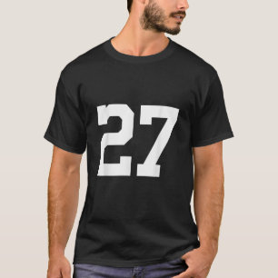 27 Sports Jersey Number T Shirt for Team Fan Play