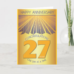 27 Year 12 Step Recovery Anniversary Customized Card
