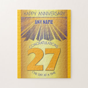 27 Year AA 12 Step Anniversary Personalised Jigsaw Puzzle