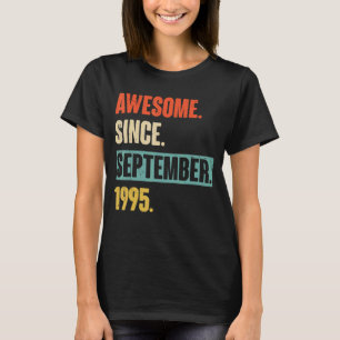 27 Year Old 27th Birthday Awesome Since September T-Shirt