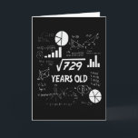 27 Year Old Bday Math Teacher 27th Birthday Gift Card<br><div class="desc">Celebrate birthdays with a clever twist! This funny math design uses equations and square roots to reveal the age, making it the perfect choice for math lovers, teachers, students, and geeks who enjoy a good nerdy joke. Great for milestone birthdays, classroom celebrations, or anyone who appreciates clever humour mixed with...</div>