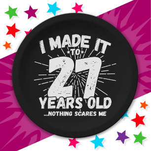 27 Year Old Sarcastic Meme Funny 27th Birthday Paper Plate