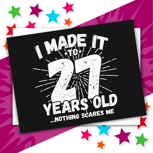 27 Year Old Sarcastic Meme Funny 27th Birthday Postcard (Creator Uploaded)