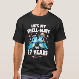 27 Years Couple Anniversary Turtles He's She's My T-Shirt