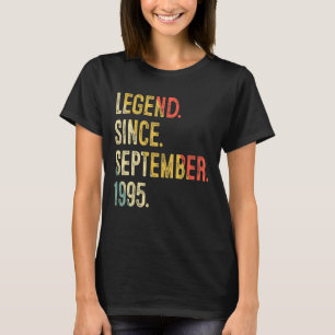 27 Years Old 27th Birthday Legend Since September T-Shirt