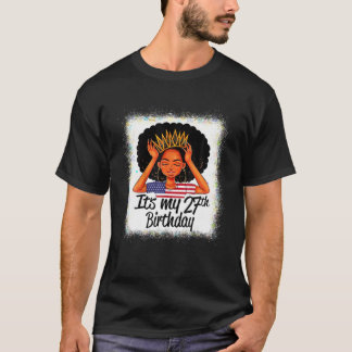 27 Years Old Black Melanin Women Girl It's My 27Th T-Shirt