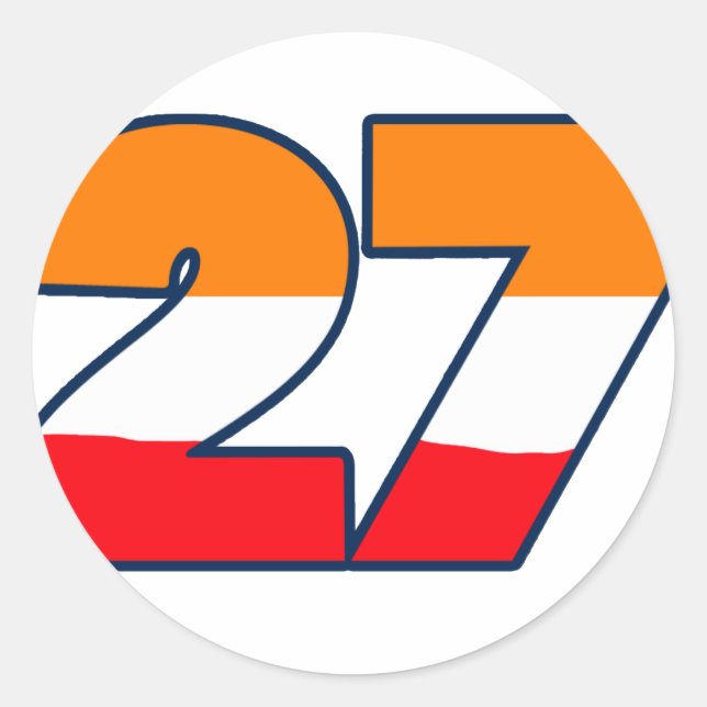 27new classic round sticker (Front)