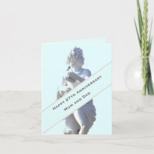 27th Anniversary Sculpture editable Card