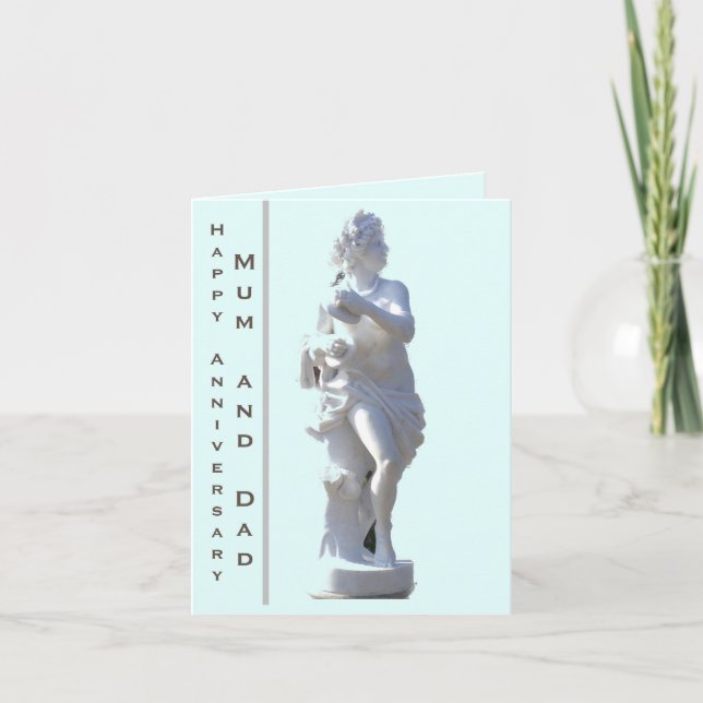 27th Anniversary Sculpture editable  Card (Front)