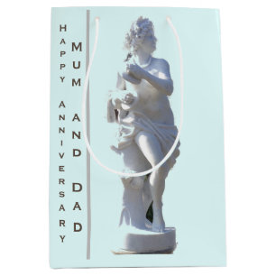 27th Anniversary Sculpture editable  Medium Gift Bag