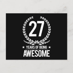 27th Birthday (27 Years Of Being Awesome) Postcard