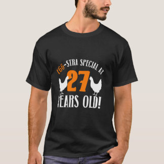 27th Birthday 27 Years Old Chicken Farmer Chicken  T-Shirt