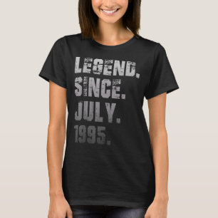 27th Birthday 27 Years Old Legend Since July 1995 T-Shirt