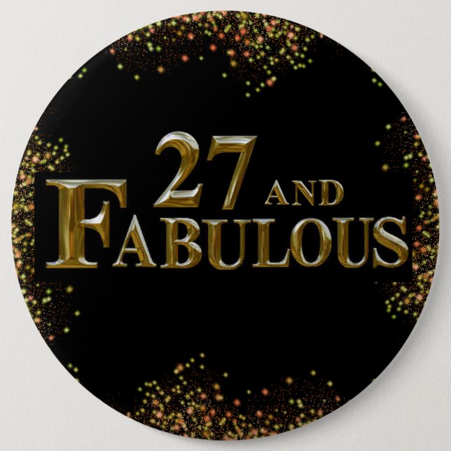 27th  Birthday  6 Cm Round Badge (Front)