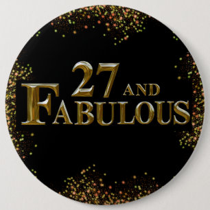 27th  Birthday  6 Cm Round Badge