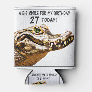 27th Birthday Alligator Smile Can Cooler