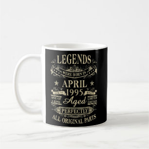 27th Birthday Decoration Legends Were Born In Apri Coffee Mug