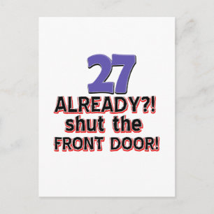 27th birthday designs postcard
