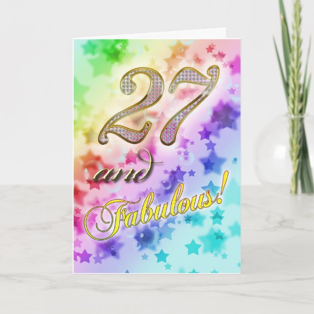 27th birthday for someone Fabulous Card (Front)