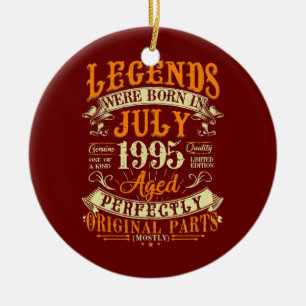 27th Birthday Gift 27 Years Old Legends Born In Ceramic Tree Decoration