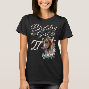 27th Birthday Girl Horse 27 Years Old Bday T-Shirt