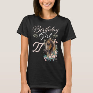 27th Birthday Girl Horse 27 Years Old Bday T-Shirt
