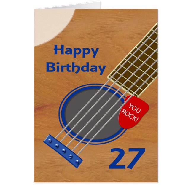 27th Birthday Guitar Player Birthday (Front)