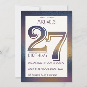 27th birthday invitation