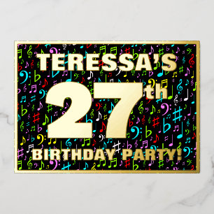 27th Birthday Party — Fun, Colourful Music Symbols